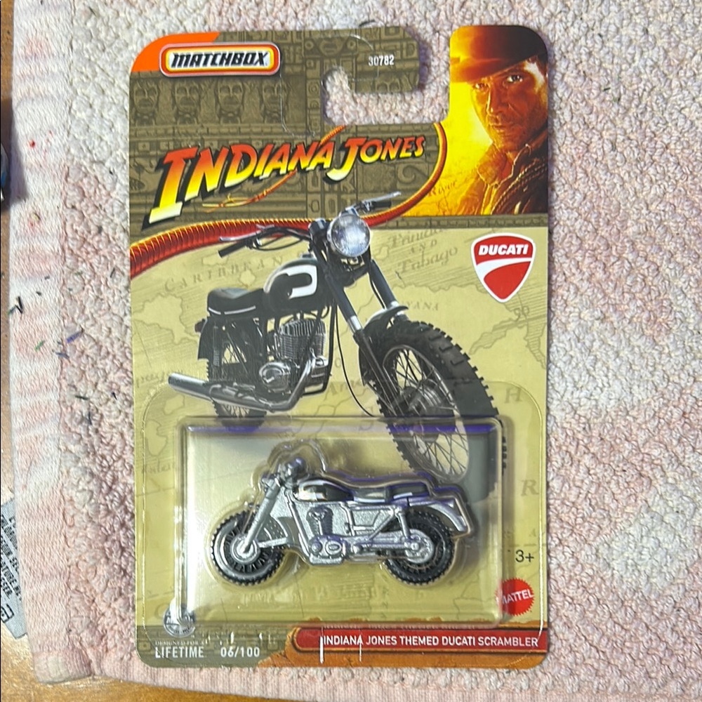 Match Indiana Jones Ducati Scrambler Toy - Silver
